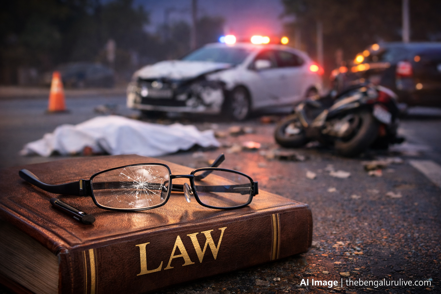 Fatal accident in Sanjayanagar: Senior lawyer dies, two injured