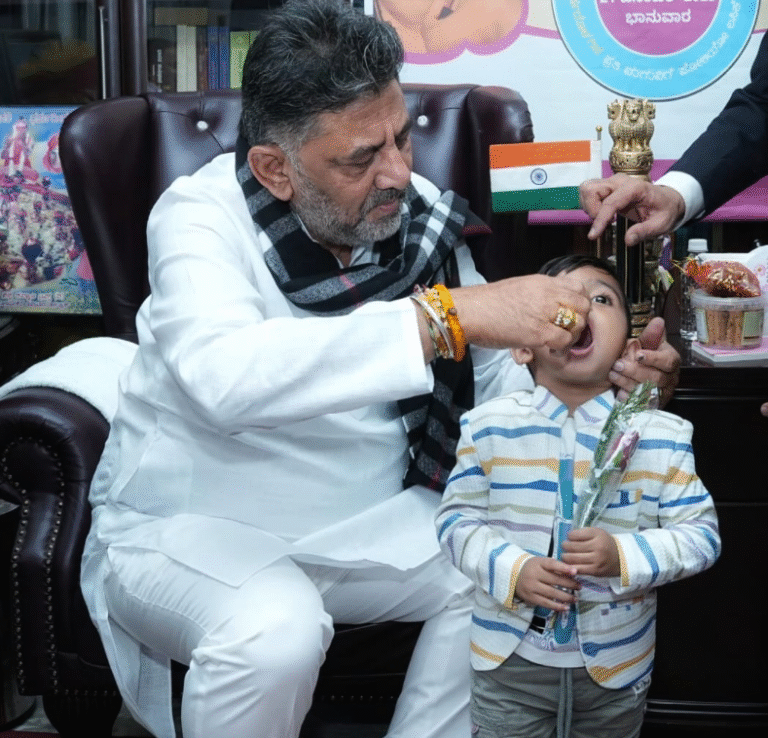 DK Shivakumar launches Pulse Polio Campaign: Four-day Lasika Mahayagna in Greater Bengaluru