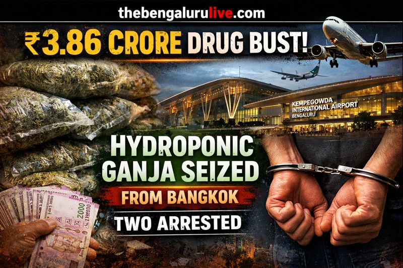 Hydroponic cannabis worth ₹3.86 crore seized at Bengaluru airport; smuggling from Bangkok – two arrested
