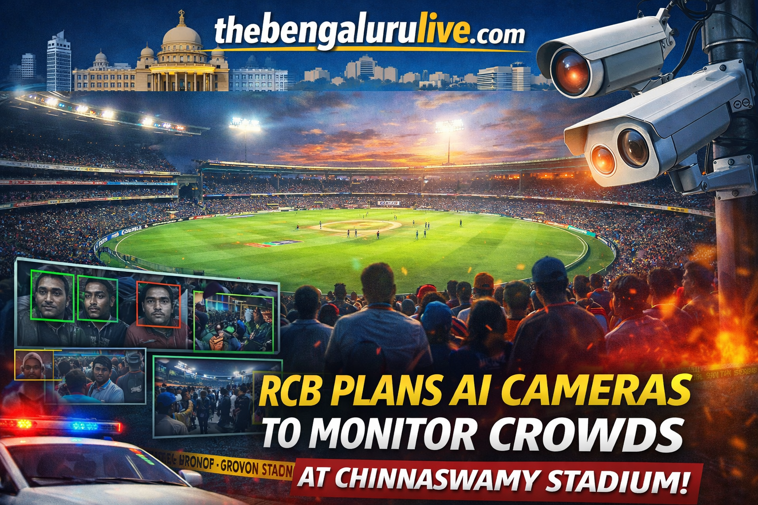 RCB steps up fan safety at Chinnaswamy Stadium: 350 AI cameras proposed