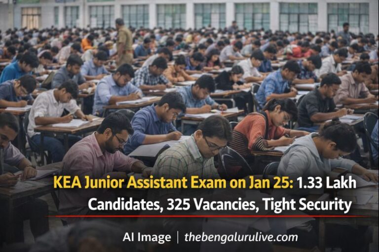 KEA Junior Assistant exam on January 25: 325 posts, 1.33 lakh candidates, tight security