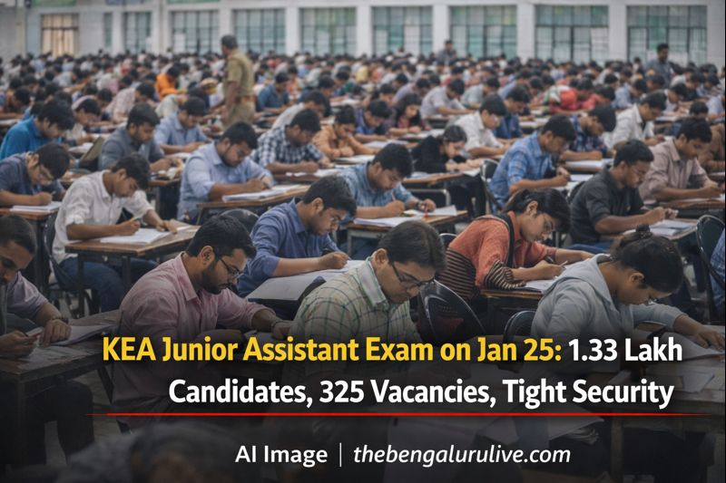 KEA Junior Assistant exam on January 25: 325 posts, 1.33 lakh candidates, tight security