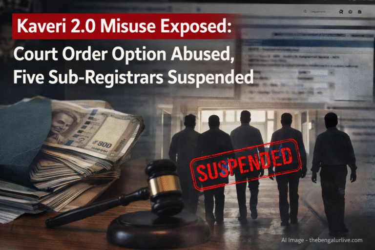 Kaveri 2.0 misuse exposed: Registration of documents without court order, suspension of 5 sub-registrars