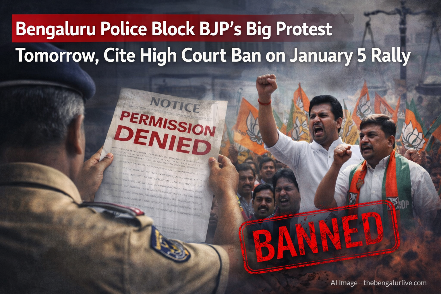 Police break BJP protest on January 5; BJP says 'Still, the struggle will not stop'