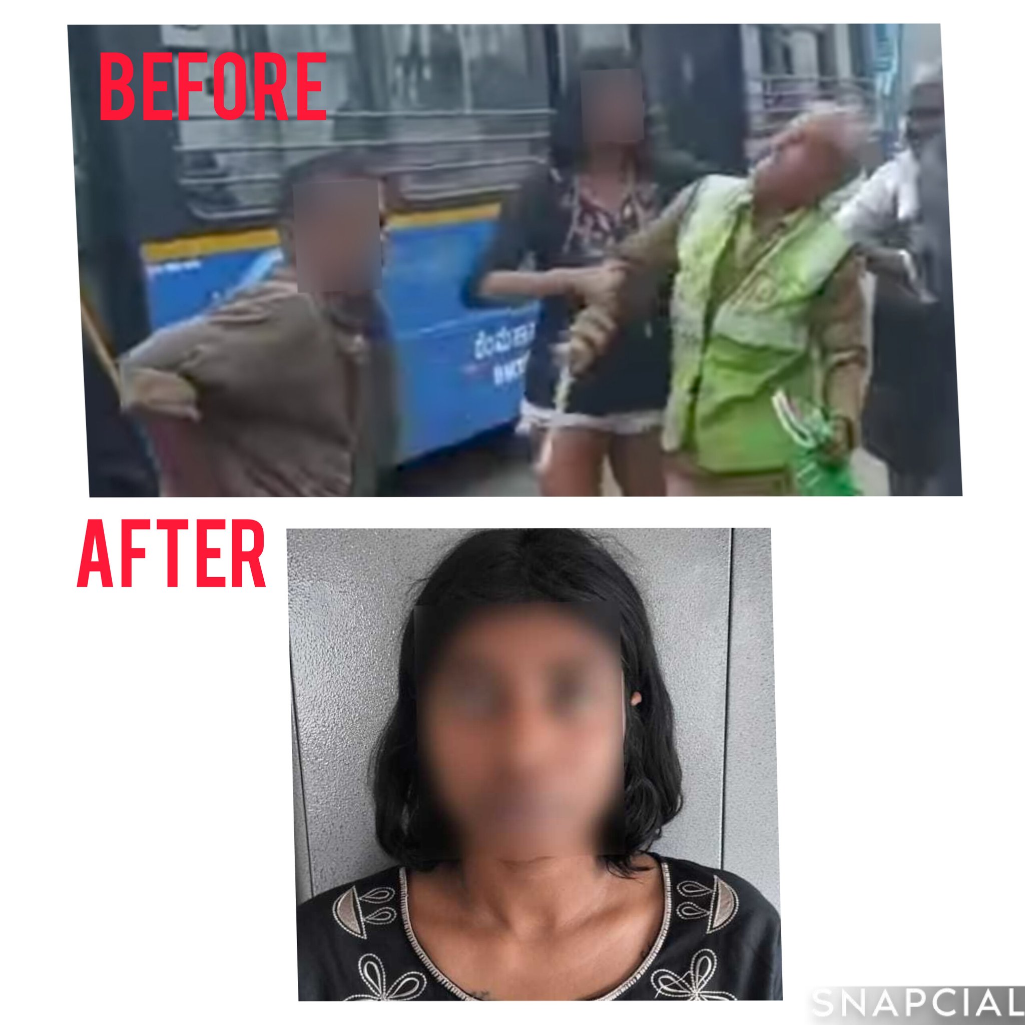 utrage over admonition for not dressing properly: Young woman attacks female home guard on duty