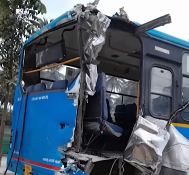 Bengaluru: BMTC bus collides with train while reversing