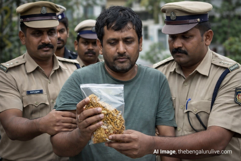 348 grams of gold stolen in Whitefield on the pretext of looking for a rental house; Photographer arrested