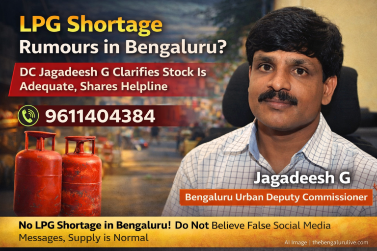 There is no shortage of LPG in Bengaluru: If you have any problems, call the helpline 9611404384 – DC Jagadish G