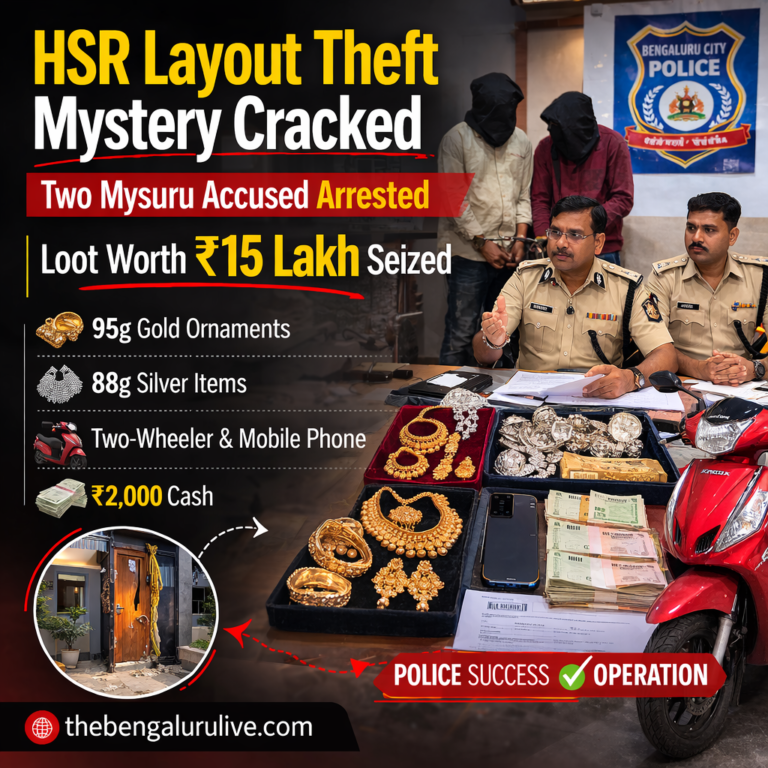 Bangalore HSR Layout house theft case solved: Two arrested, items worth ₹15 lakh seized