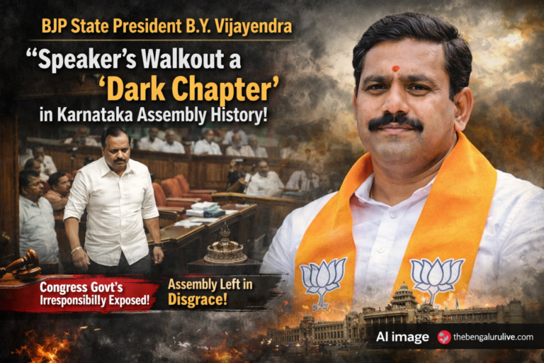 BJP's B.Y. Vijayendra: Speaker's departure is a dark chapter for the irresponsibility of the Congress government