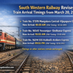 Travel Alert! South Western Railway timings revised from March 20, 3 trains to arrive early