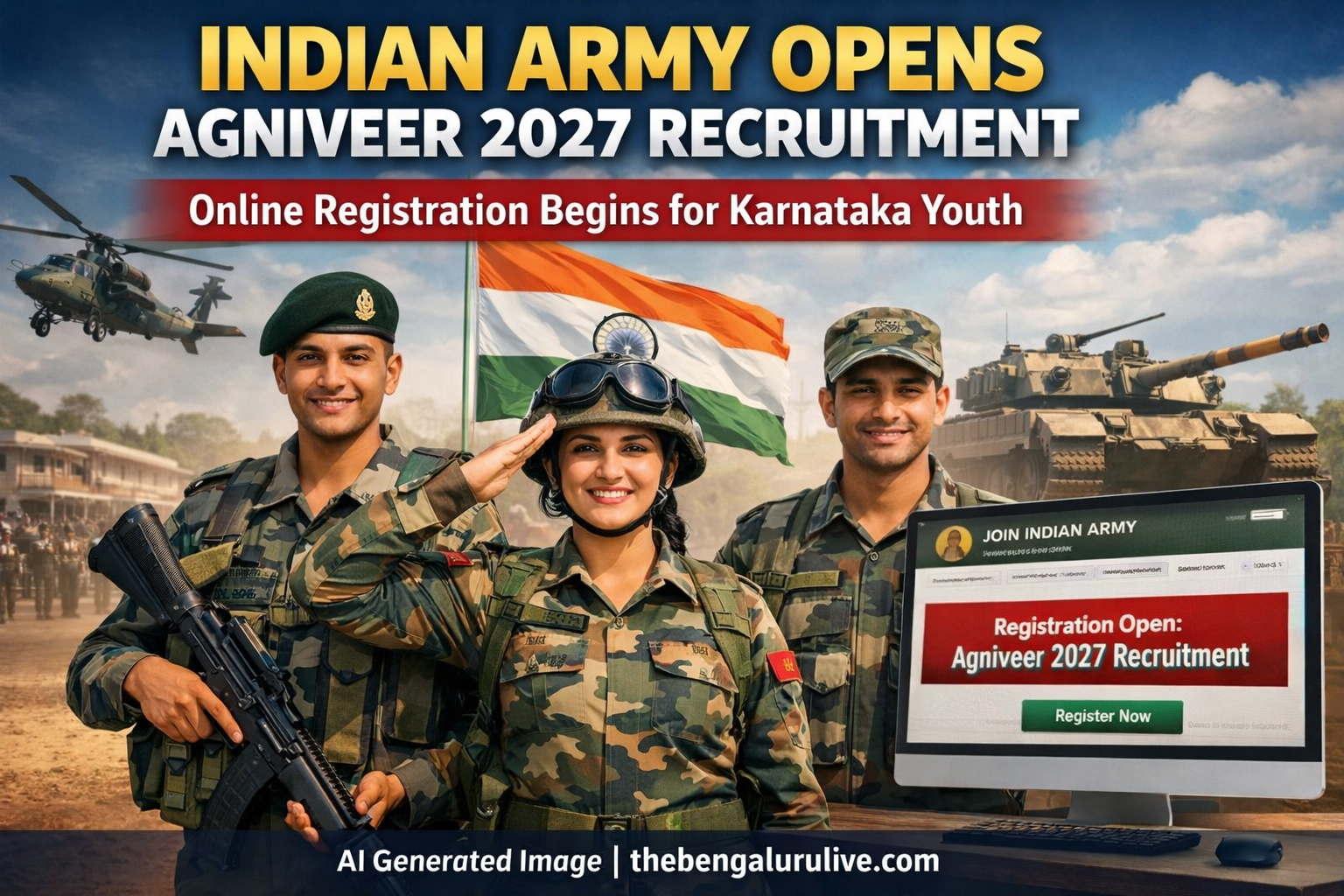 Online registration begins for Agniveer Recruitment 2027 under Agnipath Scheme