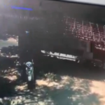 domestic gas cylinder lorry overturned in Nandini Layout, two bikers narrowly escaped