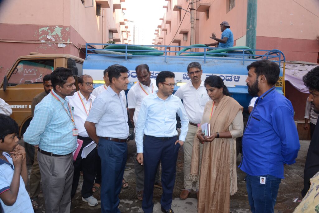 Summer management: Water Board President Ram Prasat visits Pantarapalya, Nayandanahalli areas