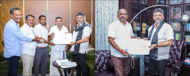 Group of people exchanging documents