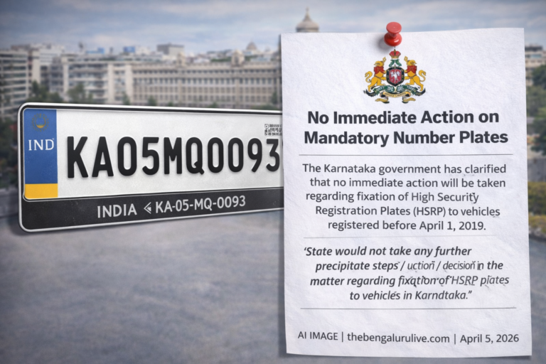HSRP ಕುರಿತು ಸರ್ಕಾರ ಸ್ಪಷ್ಟನೆ: ಹಳೆಯ ವಾಹನಗಳಿಗೆ ತಕ್ಷಣದ ಕ್ರಮ ಇಲ್ಲ