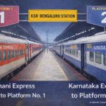 ಕೆಎಸ್‌ಆರ್ ಬೆಂಗಳೂರು ನಿಲ್ದಾಣದಲ್ಲಿ ರಾಜಧಾನಿ ಮತ್ತು ಕರ್ನಾಟಕ ಎಕ್ಸ್‌ಪ್ರೆಸ್‌ಗಳ ಪ್ಲಾಟ್‌ಫಾರ್ಮ್ ಬದಲಾವಣೆ