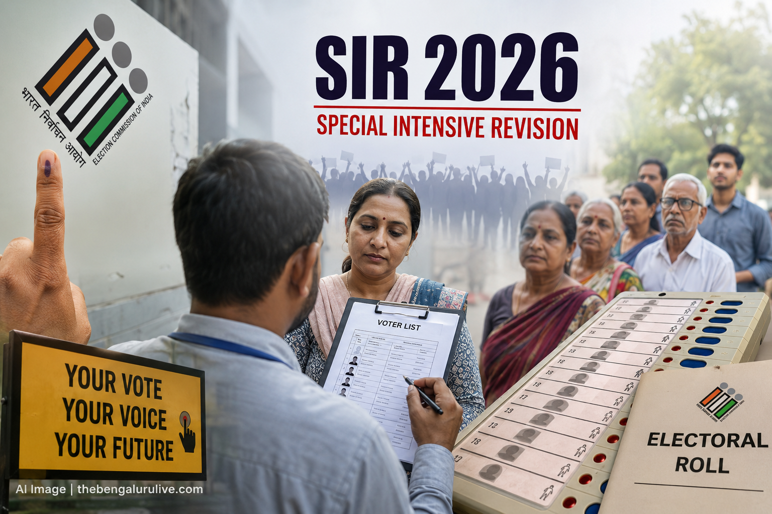 ಜೂನ್ 30ರಿಂದ ರಾಜ್ಯಾದ್ಯಂತ ಎಸ್‌ಐಆರ್-2026 ಮತದಾರರ ಪಟ್ಟಿ ಪರಿಷ್ಕರಣೆ ಆರಂಭ; ಮನೆ ಮನೆಗೆ ಭೇಟಿ ನೀಡಲಿರುವ ಬಿಎಲ್‌ಒಗಳು