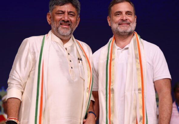 ಡಿ.ಕೆ. ಶಿವಕುಮಾರ್ ಸರ್ಕಾರಕ್ಕೆ ರಾಹುಲ್ ಗಾಂಧಿ ಅಭಿನಂದನೆ; ಕರ್ನಾಟಕ ಜನರ ವಿಶ್ವಾಸವೇ ನಮ್ಮ ದೊಡ್ಡ ಜವಾಬ್ದಾರಿ ಎಂದ ಕಾಂಗ್ರೆಸ್ ನಾಯಕ
