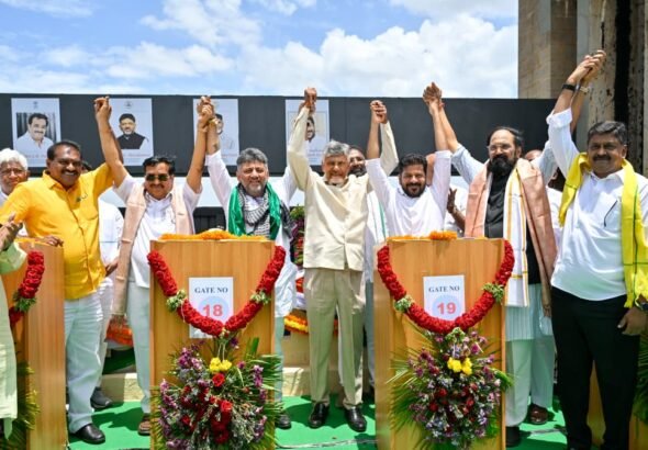 ಕರ್ನಾಟಕ, ಆಂಧ್ರ ಪ್ರದೇಶ ಮತ್ತು ತೆಲಂಗಾಣದ ಐತಿಹಾಸಿಕ ಒಮ್ಮತ; ತುಂಗಭದ್ರಾ ಅಣೆಕಟ್ಟು ರಕ್ಷಣೆಗಾಗಿ ಮಹತ್ವದ ನಿರ್ಧಾರ: ಸಿಎಂ ಡಿ.ಕೆ. ಶಿವಕುಮಾರ್