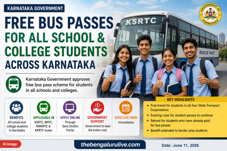 ರಾಜ್ಯದ ಎಲ್ಲಾ ಶಾಲಾ-ಕಾಲೇಜು ವಿದ್ಯಾರ್ಥಿಗಳಿಗೆ ಉಚಿತ ಬಸ್ ಪಾಸ್; ಕರ್ನಾಟಕ ಸರ್ಕಾರದಿಂದ ಮಹತ್ವದ ಆದೇಶ