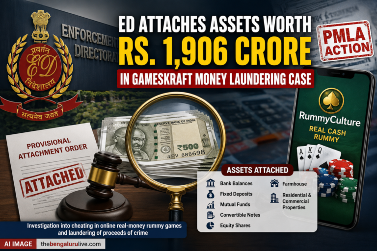 ಗೇಮ್ಸ್‌ಕ್ರಾಫ್ಟ್ ಹಣ ಅಕ್ರಮ ವರ್ಗಾವಣೆ ಪ್ರಕರಣ: ₹1,906 ಕೋಟಿ ಮೌಲ್ಯದ ಆಸ್ತಿಗಳನ್ನು ಜಪ್ತಿ ಮಾಡಿದ ಇಡಿ