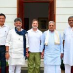 ರಾಹುಲ್ ಗಾಂಧಿಯವರ ದೆಹಲಿ ನಿವಾಸದಲ್ಲಿ Surjewala, D.K. Shivakumar ಮತ್ತು B.K. Hariprasad ಅವರೊಂದಿಗೆ ನಡೆದ ಸಭೆಯಲ್ಲಿ Siddaramaiah ಭಾಗವಹಿಸಿದರು