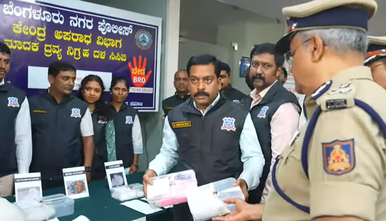 ಬೆಂಗಳೂರು ಪೊಲೀಸರಿಂದ ₹55 ಕೋಟಿಗೂ ಹೆಚ್ಚು ಮೌಲ್ಯದ ಮಾದಕ ವಸ್ತು ಜಪ್ತಿ; 8 ವಿದೇಶಿಗರು ಸೇರಿ 39 ಮಂದಿ ಬಂಧನ
