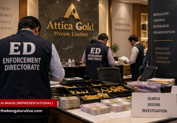 Attica Gold ನ 16 ಸ್ಥಳಗಳಲ್ಲಿ ED ಶೋಧ: ಕದ್ದ ಚಿನ್ನ ಖರೀದಿ ಆರೋಪದ ತನಿಖೆ; ನಗದು, ವಿದೇಶಿ ಕರೆನ್ಸಿ, ಚಿನ್ನಾಭರಣ ವಶ