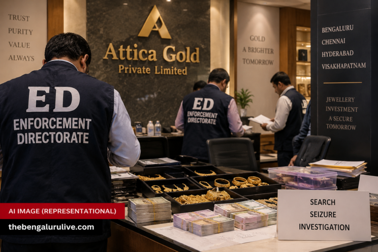 Attica Gold ನ 16 ಸ್ಥಳಗಳಲ್ಲಿ ED ಶೋಧ: ಕದ್ದ ಚಿನ್ನ ಖರೀದಿ ಆರೋಪದ ತನಿಖೆ; ನಗದು, ವಿದೇಶಿ ಕರೆನ್ಸಿ, ಚಿನ್ನಾಭರಣ ವಶ