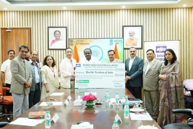 2025-26ನೇ ಹಣಕಾಸು ವರ್ಷಕ್ಕೆ ₹487.49 ಕೋಟಿ ಅಂತಿಮ ಲಾಭಾಂಶ ಘೋಷಿಸಿದ BHEL; ಕೇಂದ್ರಕ್ಕೆ ₹283.56 ಕೋಟಿ