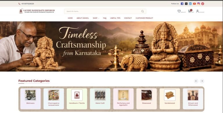ಮೂರು ವರ್ಷಗಳಲ್ಲಿ ವಾರ್ಷಿಕ ಆನ್‌ಲೈನ್ ಮಾರಾಟ ₹5 ಕೋಟಿಗೆ ಹೆಚ್ಚಿಸಲು ಕಾವೇರಿ ಹ್ಯಾಂಡಿಕ್ರಾಫ್ಟ್ಸ್ ಗುರಿ; ಗಣೇಶ ಹಬ್ಬಕ್ಕೆ ಹೊಸ ಇ-ಕಾಮರ್ಸ್ ಪೋರ್ಟಲ್