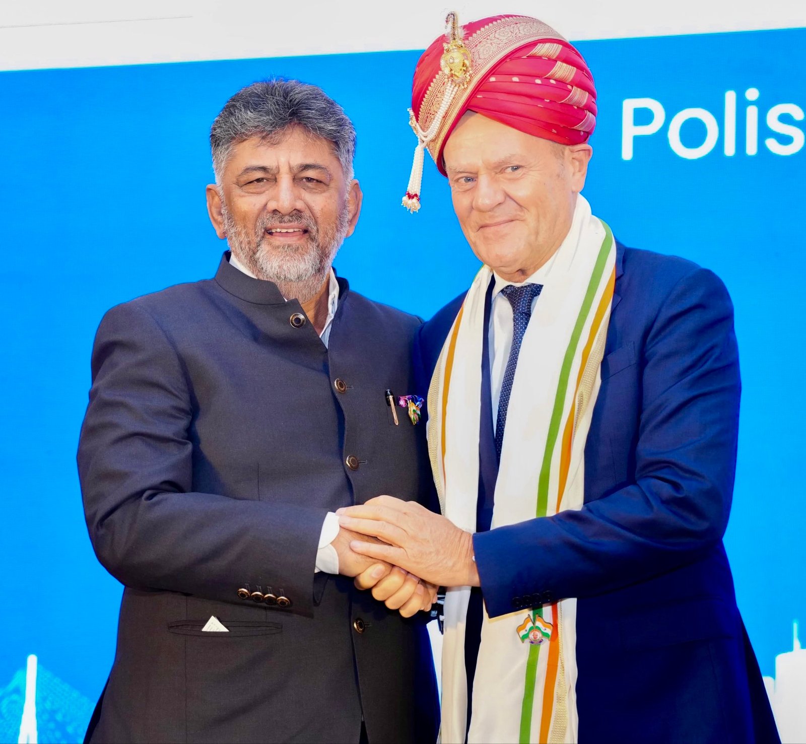 ಬೆಂಗಳೂರಿನ ಭಾರತ–ಪೋಲೆಂಡ್ ಸಭೆಯಲ್ಲಿ ಡಿ ಕೆ ಶಿವಕುಮಾರ್ ಮತ್ತು ಪೋಲೆಂಡ್ ಪ್ರಧಾನಿ ಡೊನಾಲ್ಡ್ ಟಸ್ಕ್
