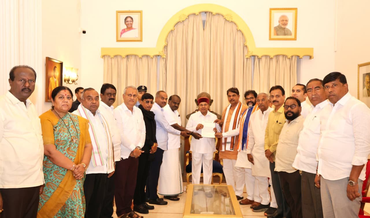 ಎಸ್‌ಐಆರ್‌ನಲ್ಲಿ ಹಸ್ತಕ್ಷೇಪ ಆರೋಪ: ರಾಜ್ಯಪಾಲರಿಗೆ ಕರ್ನಾಟಕ ಎನ್‌ಡಿಎ ನಿಯೋಗದ ದೂರು